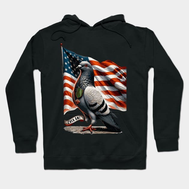 Cher Ami pigeon hero of World War One Hoodie by VioletAndOberon